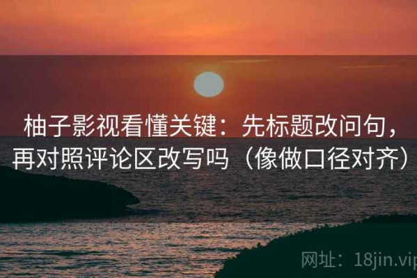 柚子影视看懂关键：先标题改问句，再对照评论区改写吗（像做口径对齐）
