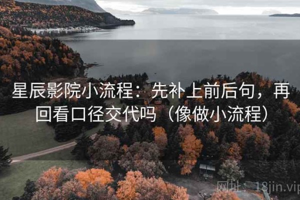 星辰影院小流程：先补上前后句，再回看口径交代吗（像做小流程）