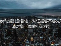 age动漫别急着信：对证据够不够先写清对象（像做小流程）