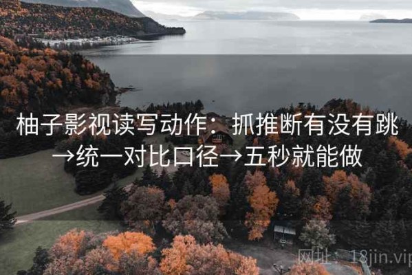 柚子影视读写动作：抓推断有没有跳→统一对比口径→五秒就能做