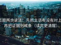 觅圈两步读法：先抓主语有没有对上，再把证据列成条（读完更清醒）