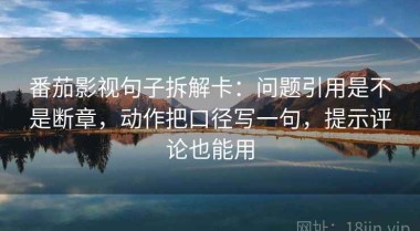 番茄影视句子拆解卡：问题引用是不是断章，动作把口径写一句，提示评论也能用