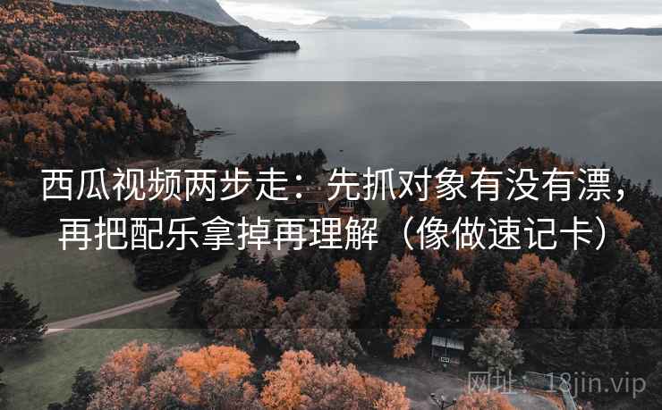 西瓜视频两步走：先抓对象有没有漂，再把配乐拿掉再理解（像做速记卡）